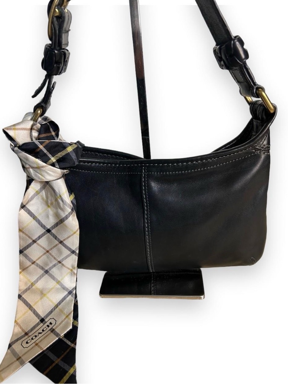 Coach 2007 Leather Bleeker Tattersall with Coach Tattersall Scarf